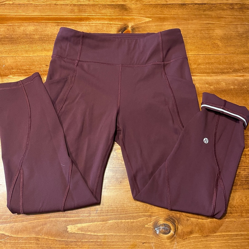 Lululemon Maroon Running Tights